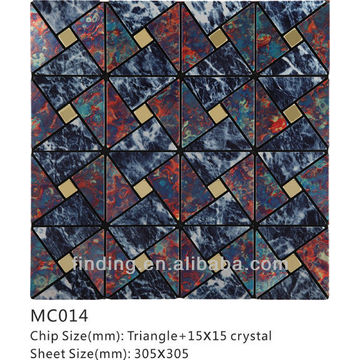 MC014 ACP aluminium mosaic tile interior wall paneling